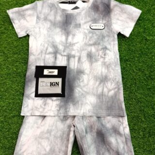 Boys Urban Tie-Dye Tee & Shorts Set – Monochrome Street Style