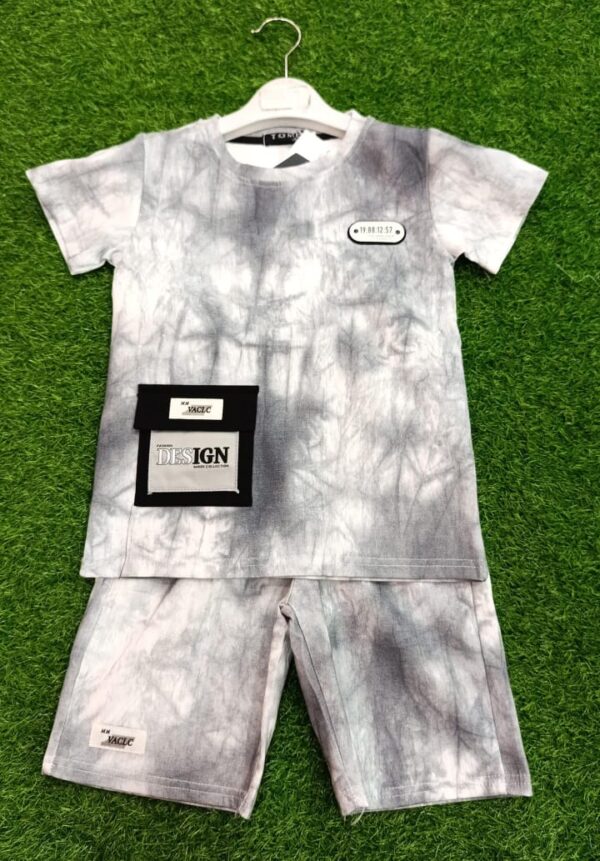Boys Urban Tie-Dye Tee & Shorts Set – Monochrome Street Style