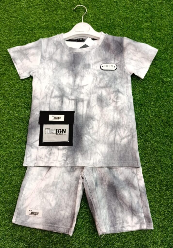 Boys Urban Tie-Dye Tee & Shorts Set – Monochrome Street Style
