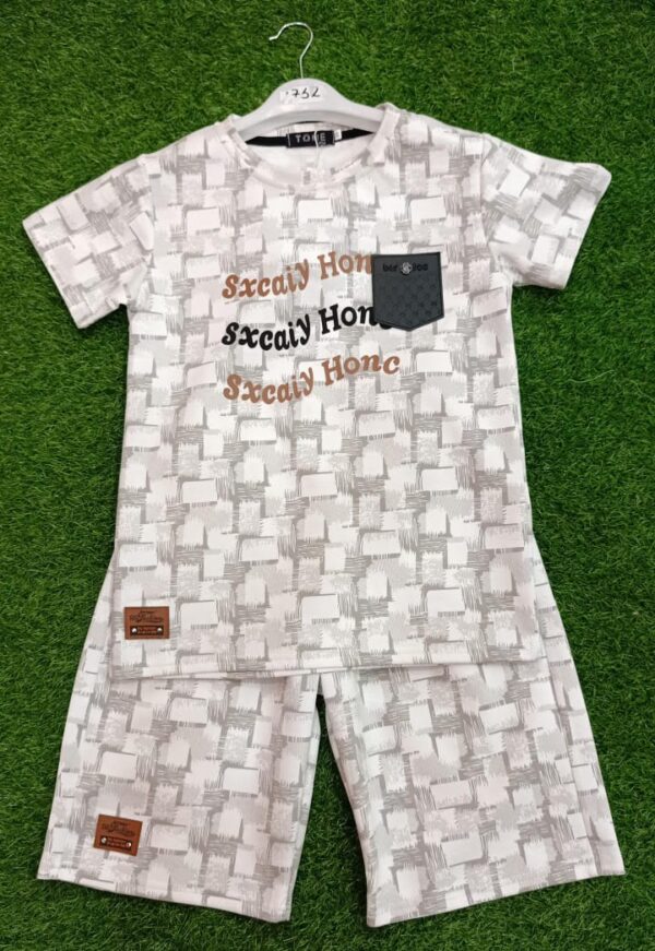 Boys Urban Tie-Dye Tee & Shorts Set – Monochrome Street Style - Image 5