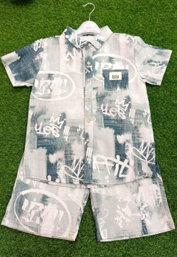 Boys Urban Tie-Dye Tee & Shorts Set – Monochrome Street Style - Image 6