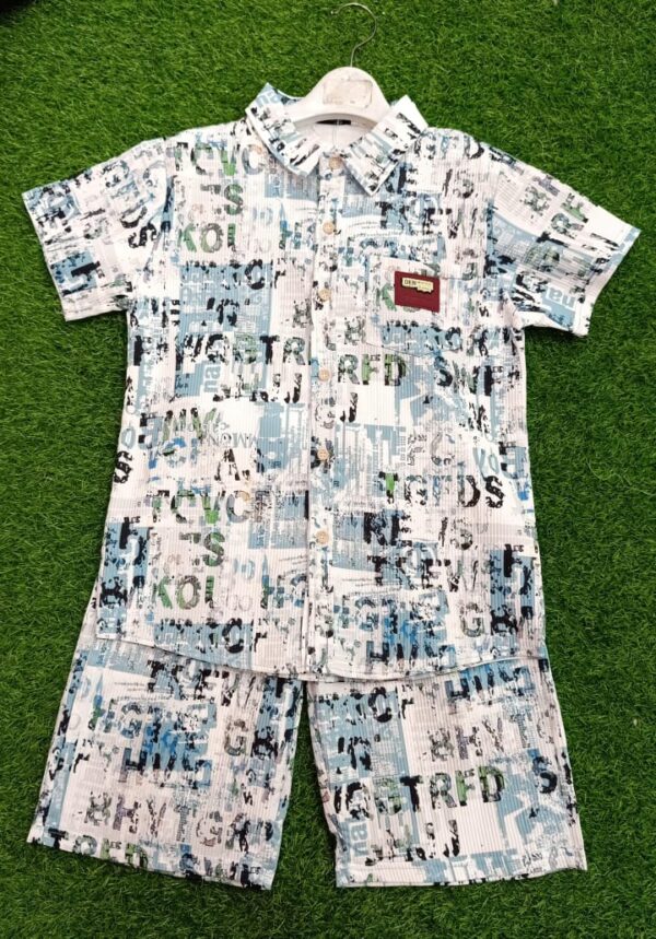 Boys Urban Tie-Dye Tee & Shorts Set – Monochrome Street Style - Image 7